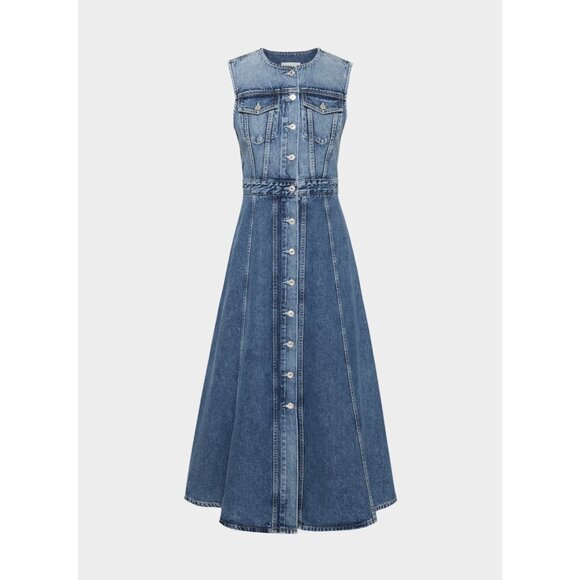 NWT Citizens of Humanity Idalene in Terrace Denim Jean Midi Shirt Dress M - Picture 1 of 12